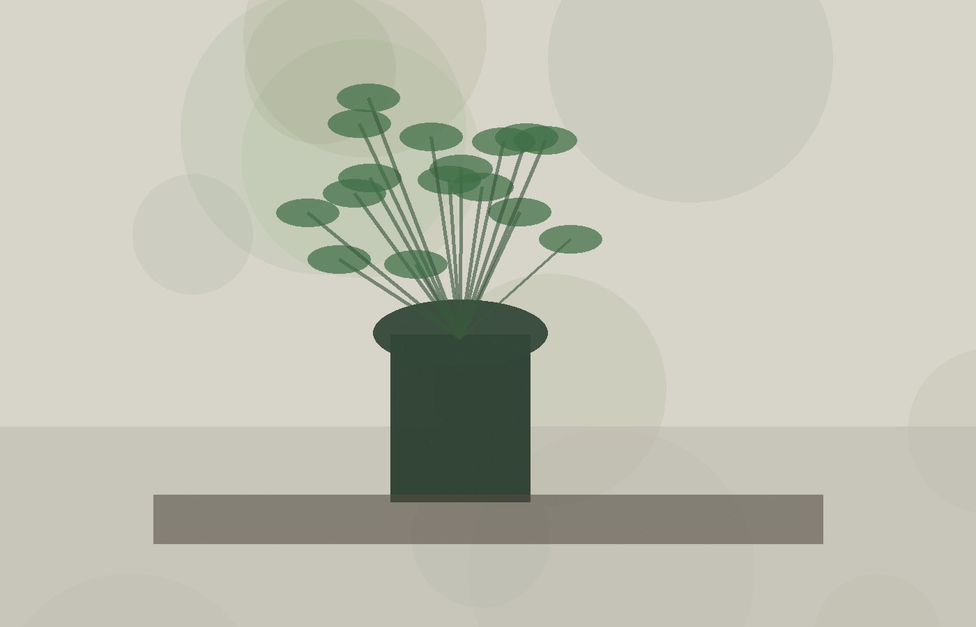 Plant op een rustige werkplek